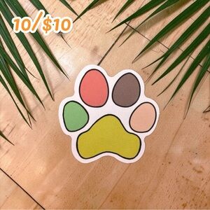 Colorful Paw Print Sticker – Cute Pet Lover Vinyl Decal | Small Animal Sticker